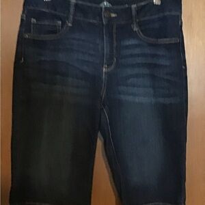 St. John's Bay Navy Denim Bermuda Shorts